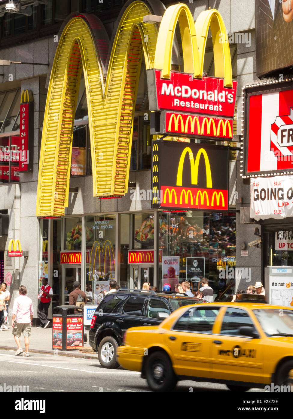 McDonald's Restaurant, Times Square, NYC  2012 Stock Photo