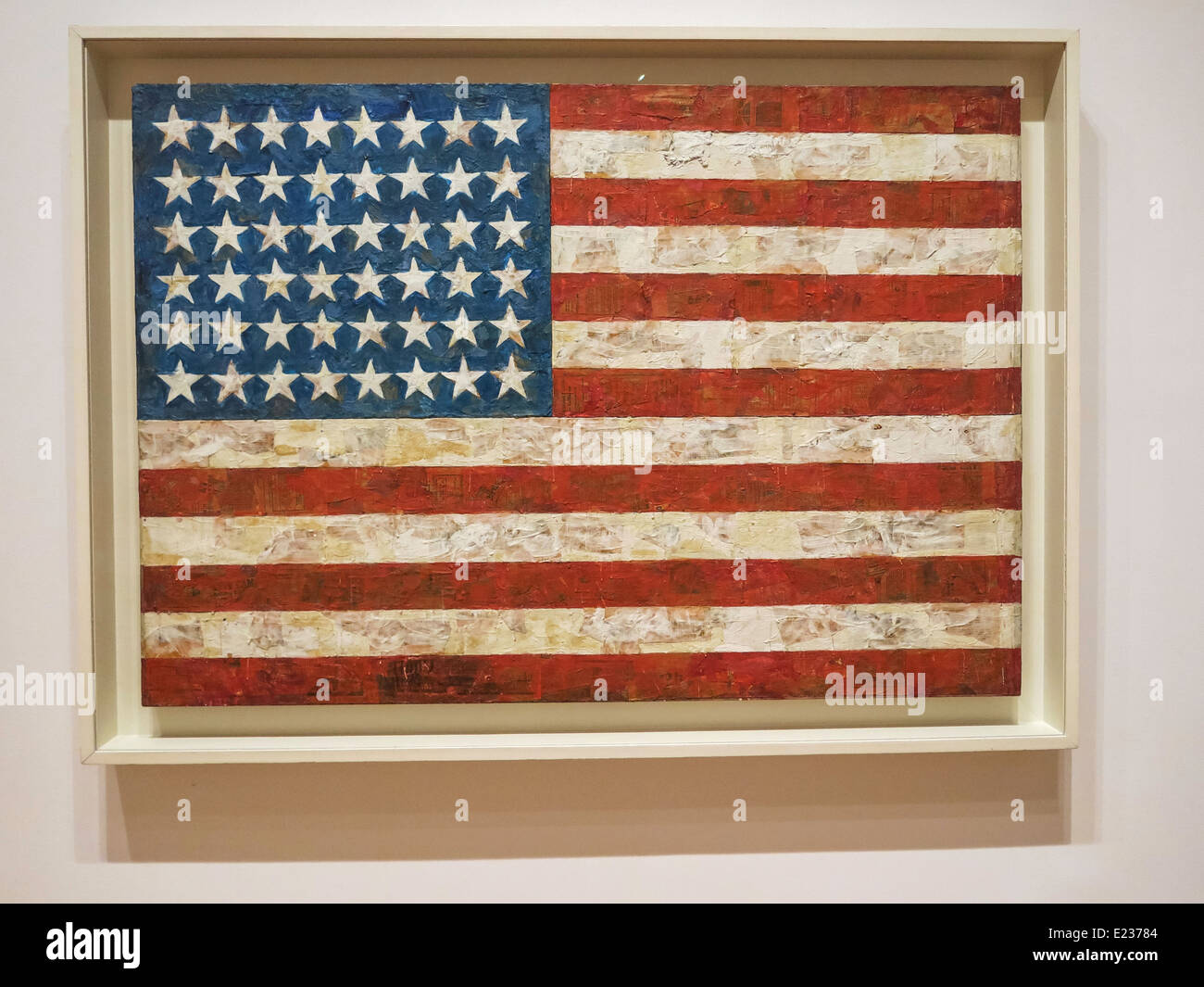 'Flag', Painting , Jasper Johns, Museum of Modern Art, NYC Stock Photo