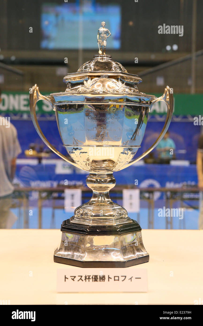 Tokyo Metropolitan Gymnasium, Tokyo, Japan. 13th June, 2014. Thomas Cup  Trophy, June 13, 2014 - Badminton : Yonex Open Japan 2014 at Tokyo  Metropolitan Gymnasium, Tokyo, Japan. © Yohei Osada/AFLO SPORT/Alamy Live  News Stock Photo - Alamy