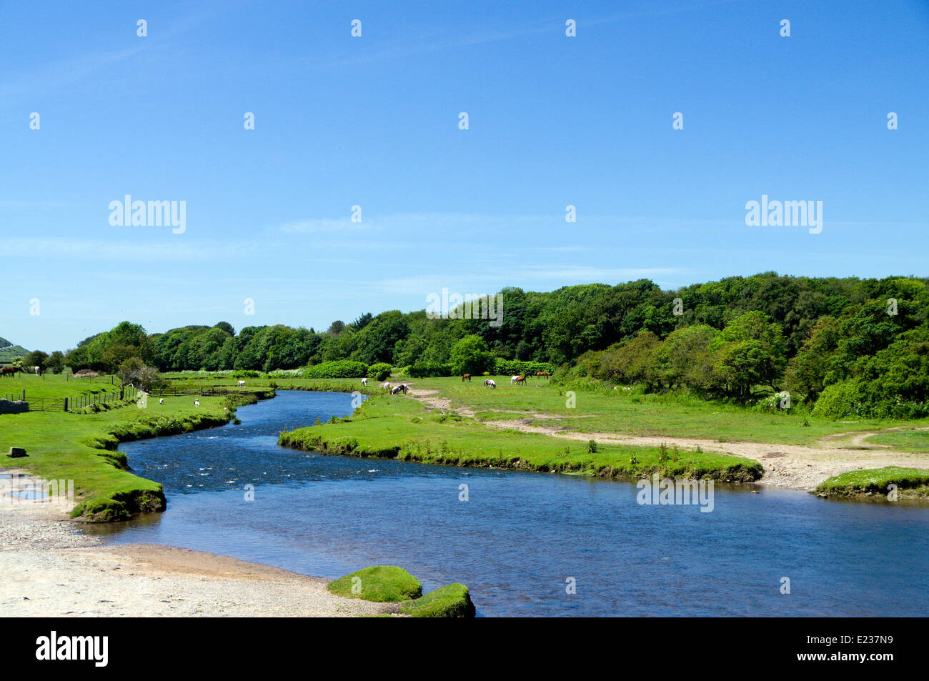 River Ewenny, Ogmore near Bridgend, South Wales Stock Photo Alamy