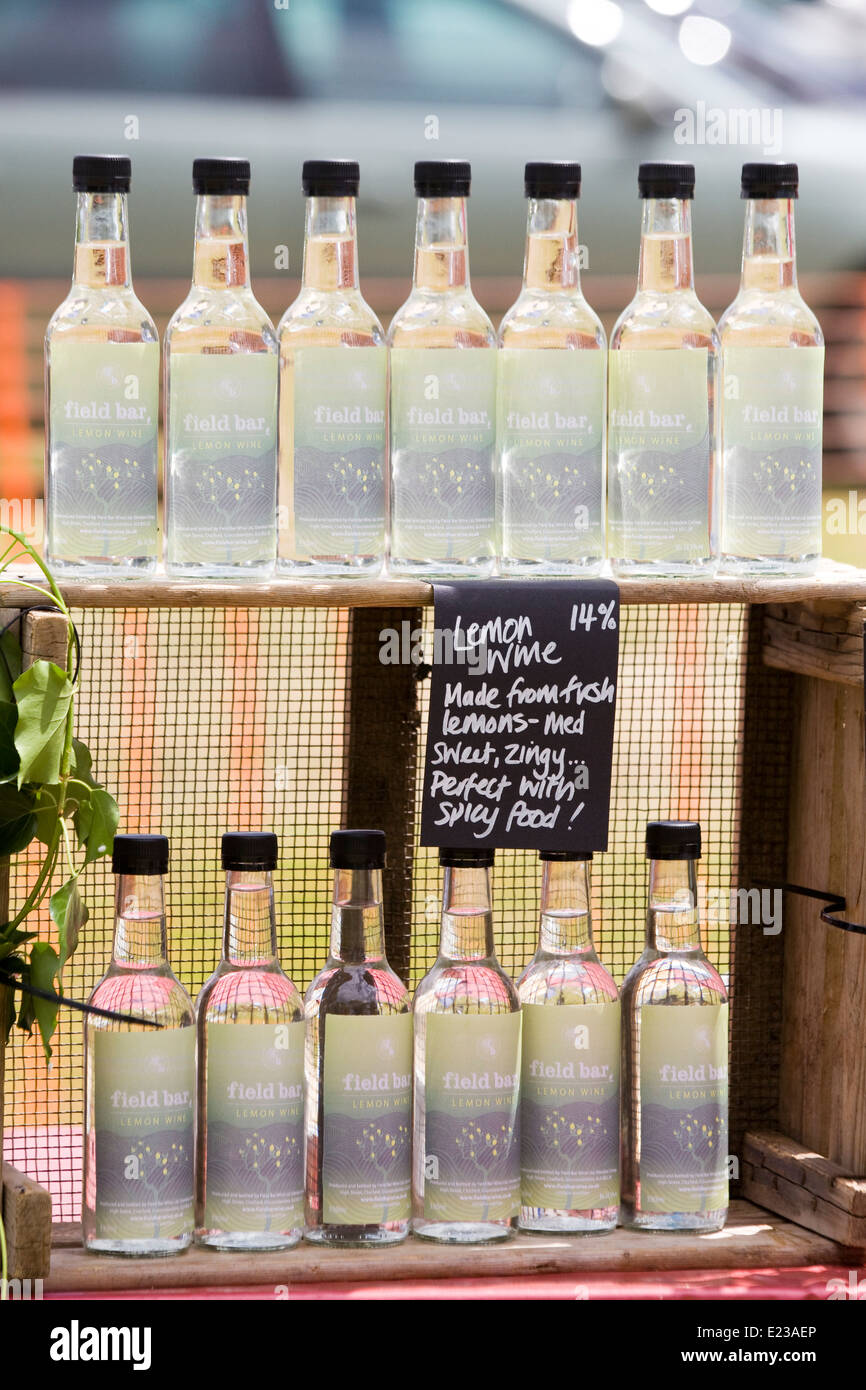 Field Bar Lemon Wine Bottles for sale at a show Stock Photo Alamy