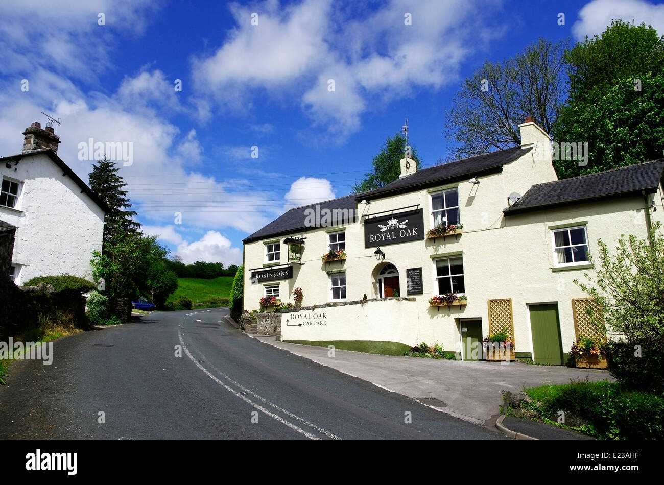 Royal Oak Pub, Lindale, Cumbria, England, UK Stock Photo