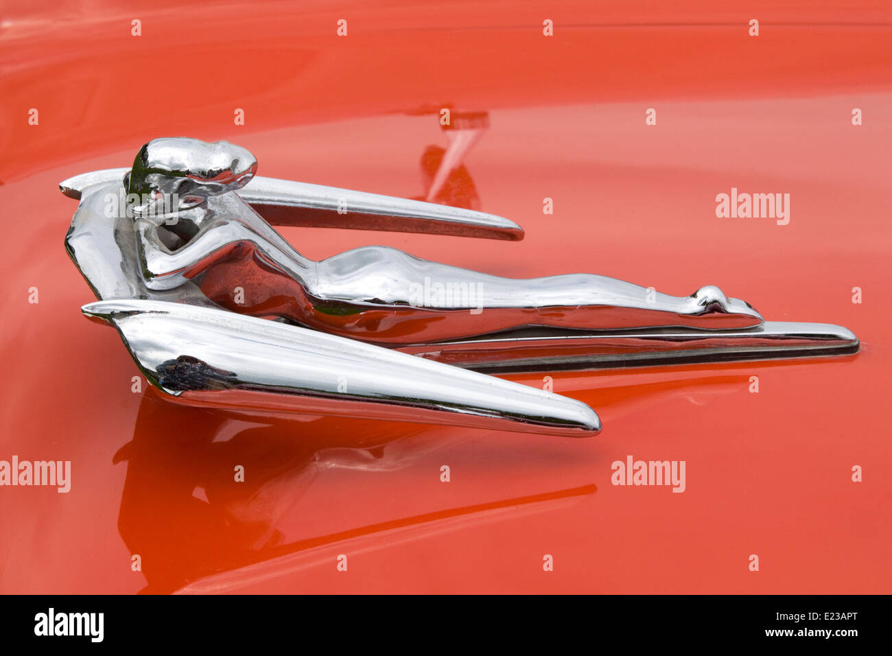 Vintage Car Hood Ornament Of A Naked Lady Stock Photo Alamy