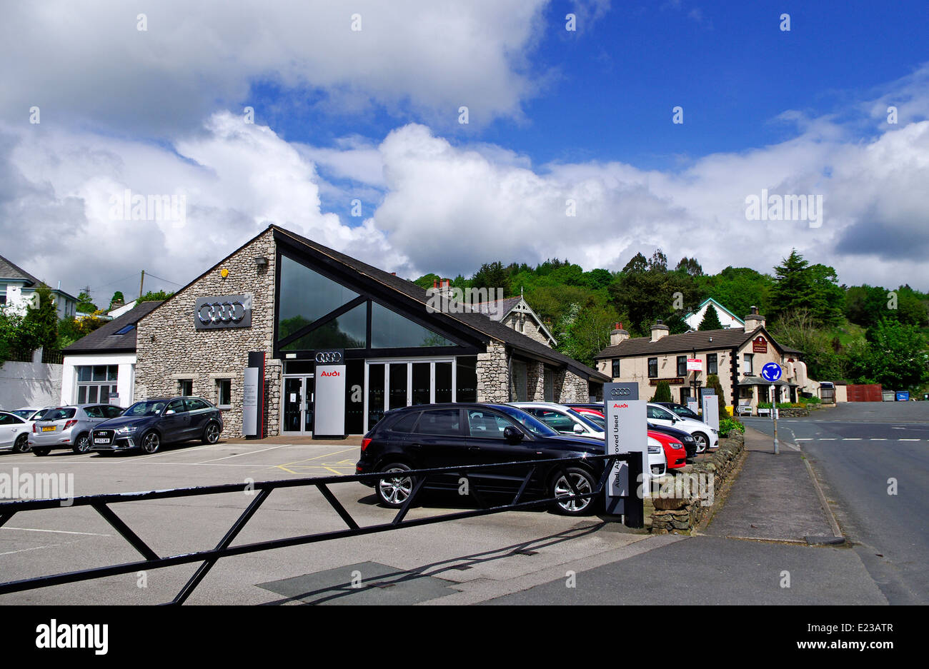 Hadwins Audi Dealership, Lindale, Cumbria, England, UK Stock Photo Alamy