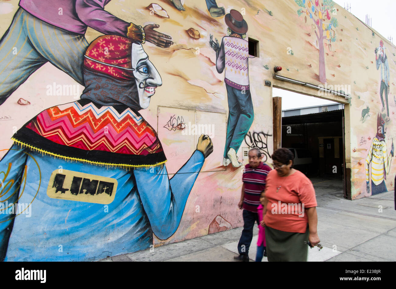 Street art in Lima ,Peru Stock Photo Alamy