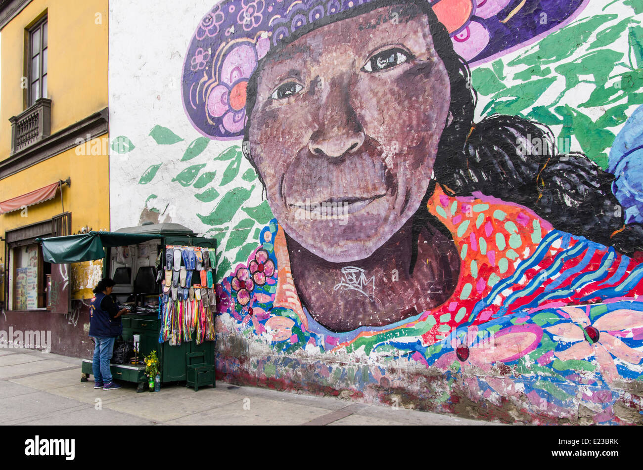 Street art in Lima ,Peru. Stock Photo