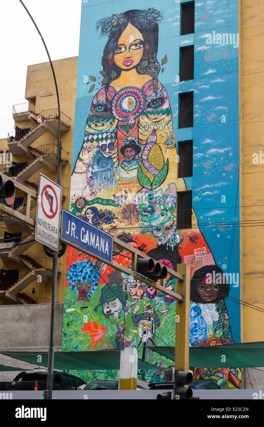 Street art in Lima ,Peru Stock Photo Alamy