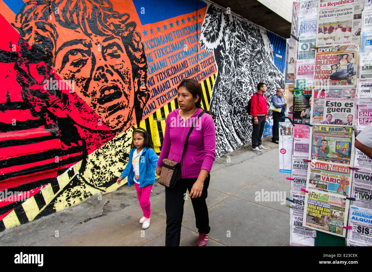 Street art in Lima ,Peru Stock Photo Alamy