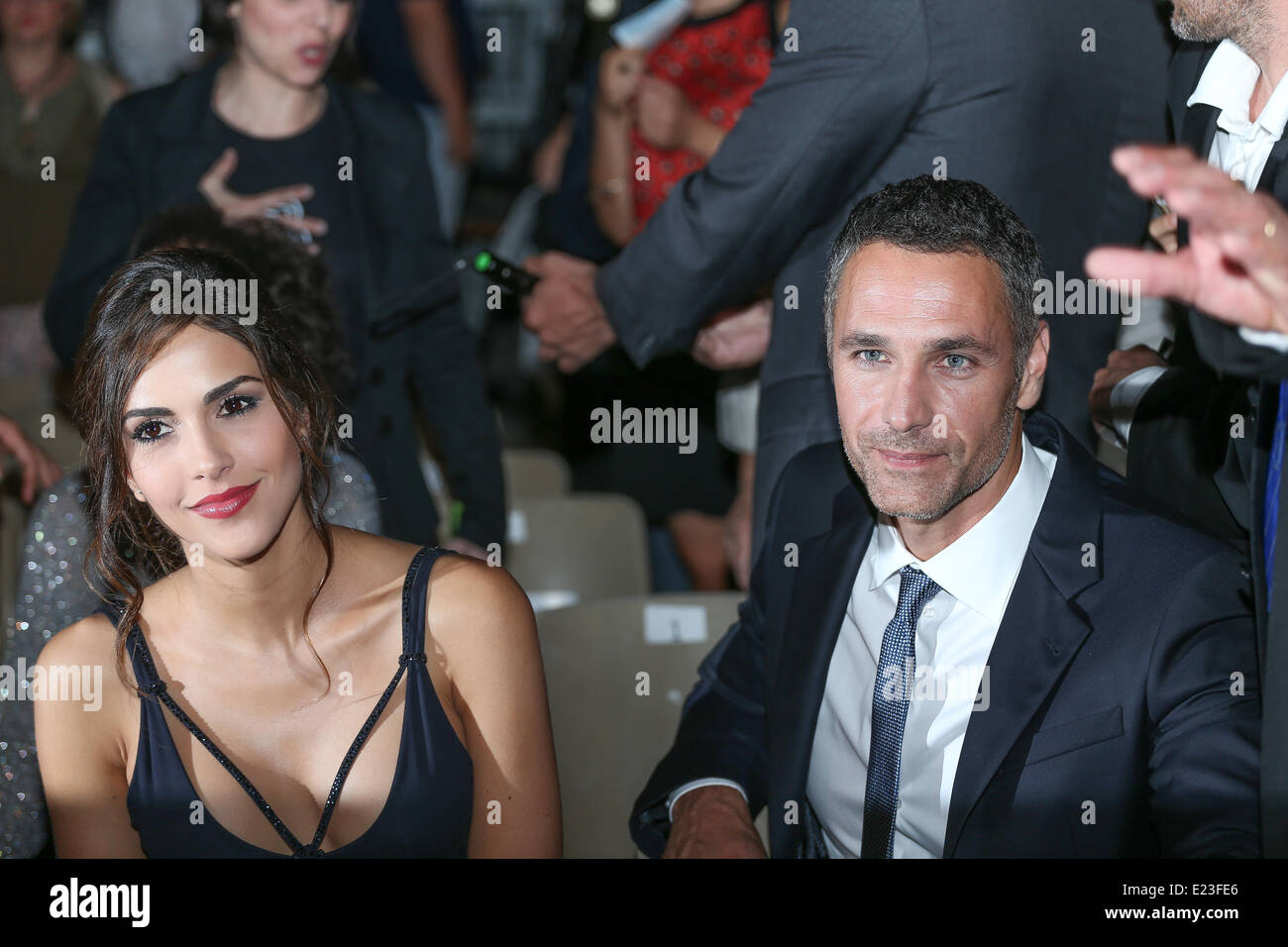 Taormina, Sicily, Italy. 14th June, 2014. Raoul Bova (R) and Rocio ...