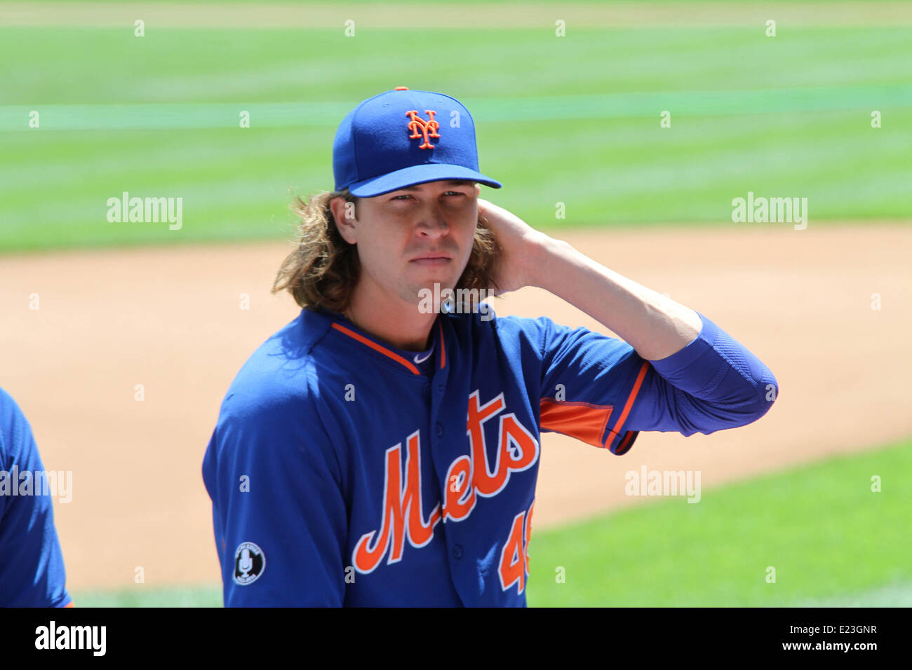 Oct. 24, 2015 - New York, NY, U.S. - Pitcher JACOB DEGROM during NY Mets  practice at Citi Field, Saturday, Oct. 24, 2015. (Credit Image: © Bryan  Smith via ZUMA Wire Stock Photo - Alamy