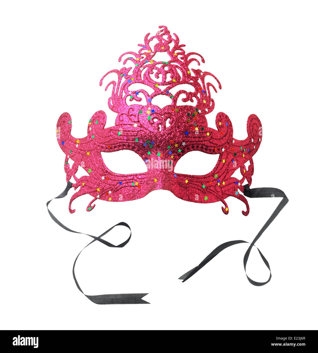 Colorful Carnival Mask On White Background Stock Photo