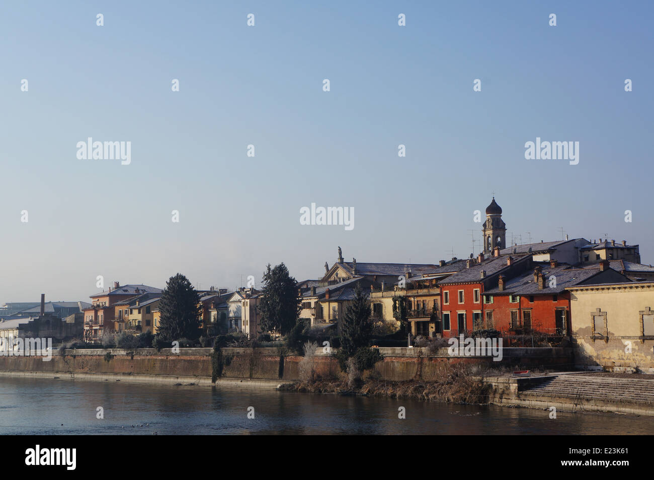 A view of Adige river, Verona Italy Stock Photo