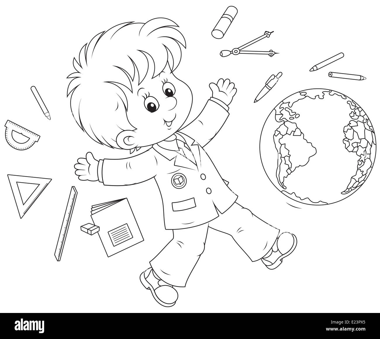 Primary school lessons Black and White Stock Photos & Images - Alamy