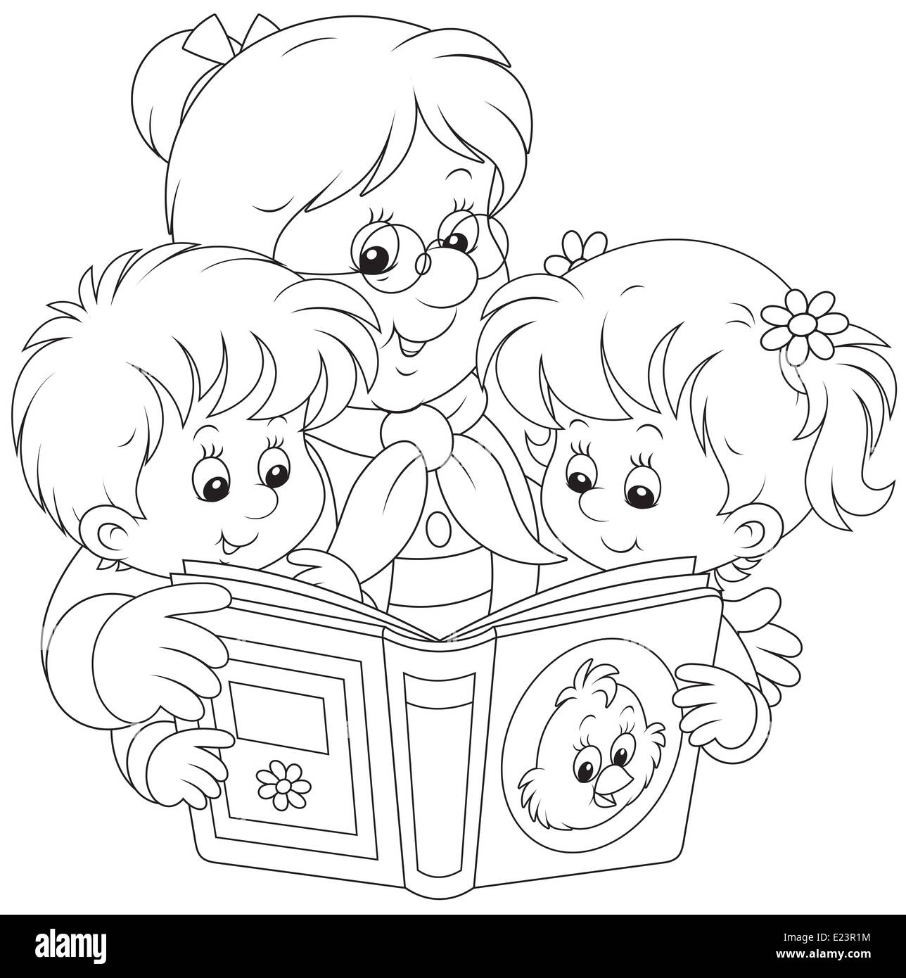 Grandma cartoon Black and White Stock Photos & Images Alamy