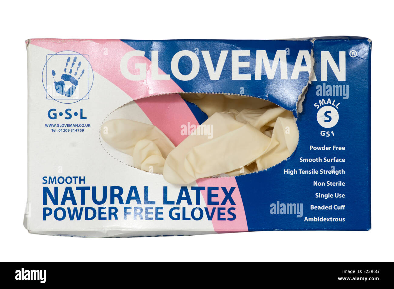 Open Box Of Latex Gloves Stock Photo