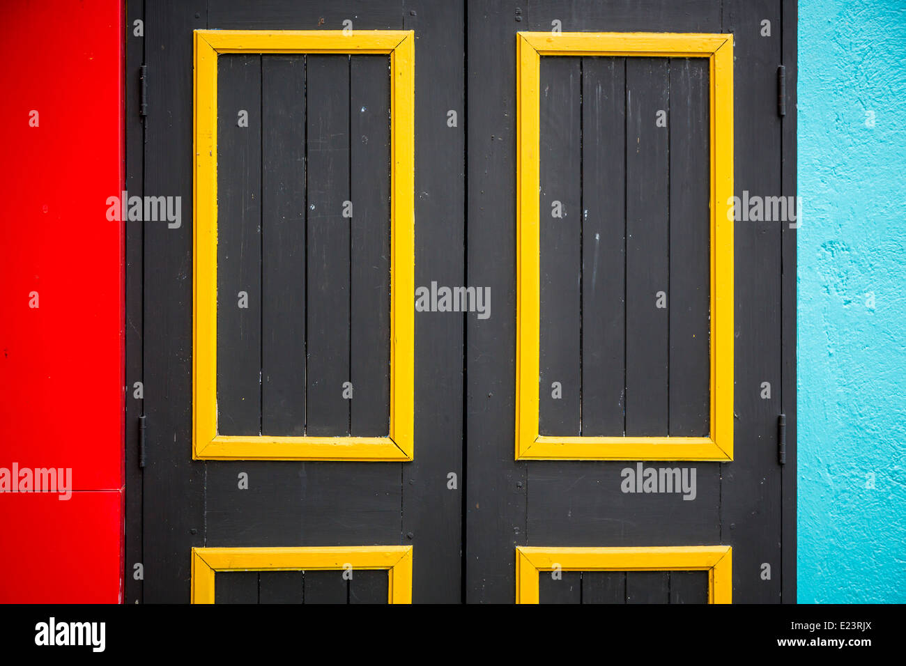 Colorful doors in Ocho Rios, Jamaica Stock Photo Alamy