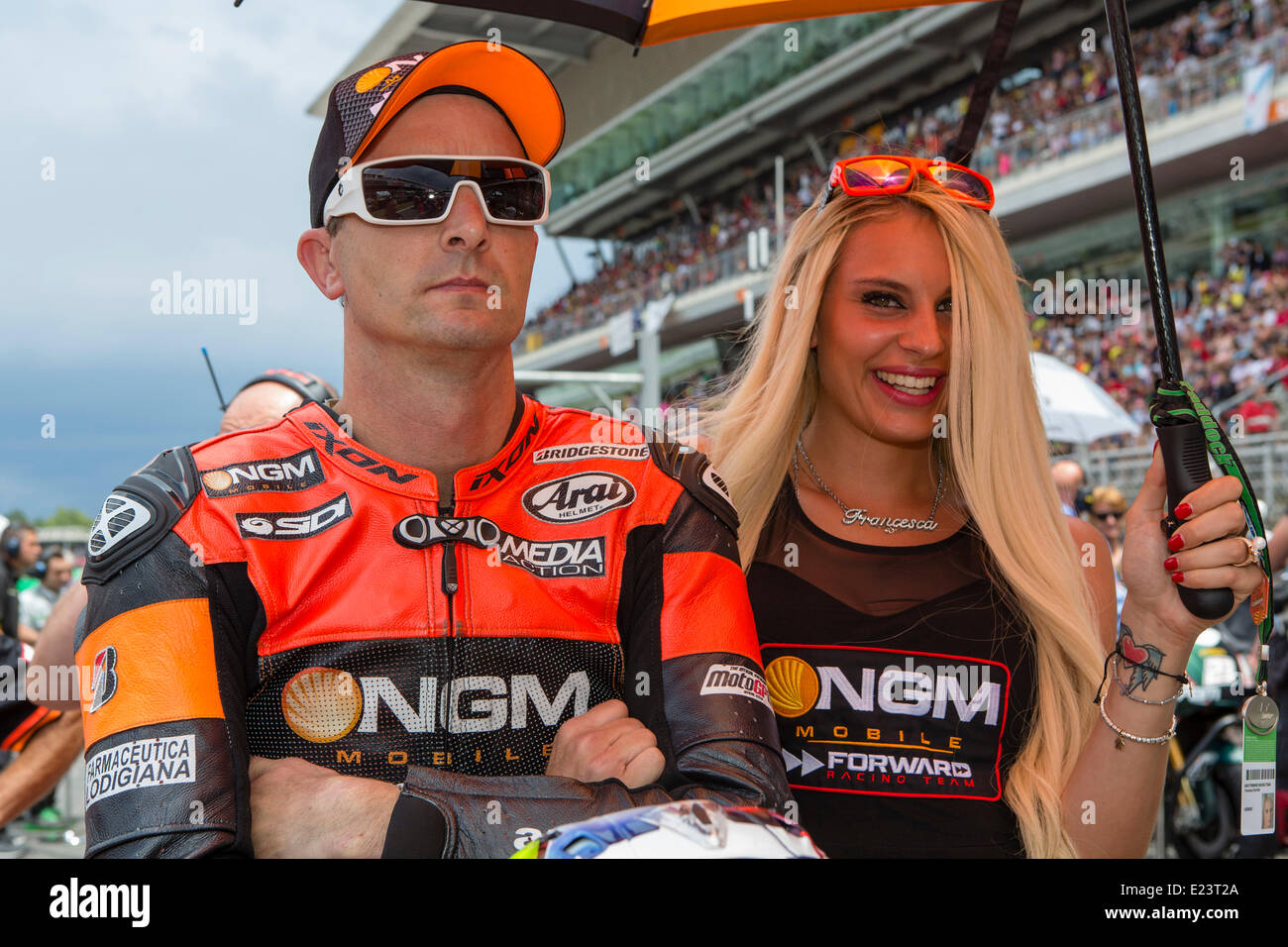 Barcelona, Spain. 15th June, 2014. Colin Edwards (USA), NGM Forward Racing rider, during Round 7 of the 2014 MotoGP World Championship from the Montmelo Barcelona circuit in Spain. Credit:  Action Plus Sports/Alamy Live News Stock Photo