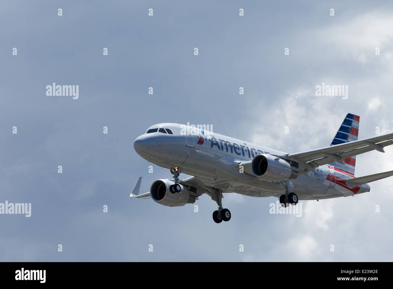 American Airlines Aircraft Landing at Pearson Airport Toronto Stock