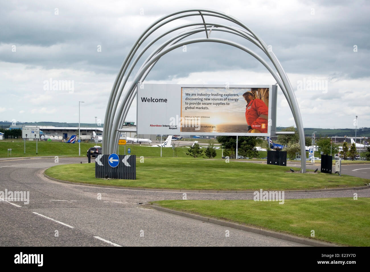 Aberdeen International Airport Arch Stock Photo Alamy