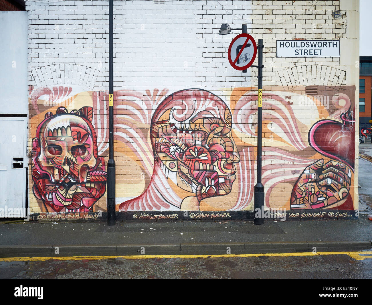 Graffiti on Houldsworth Street in Manchester UK Stock Photo