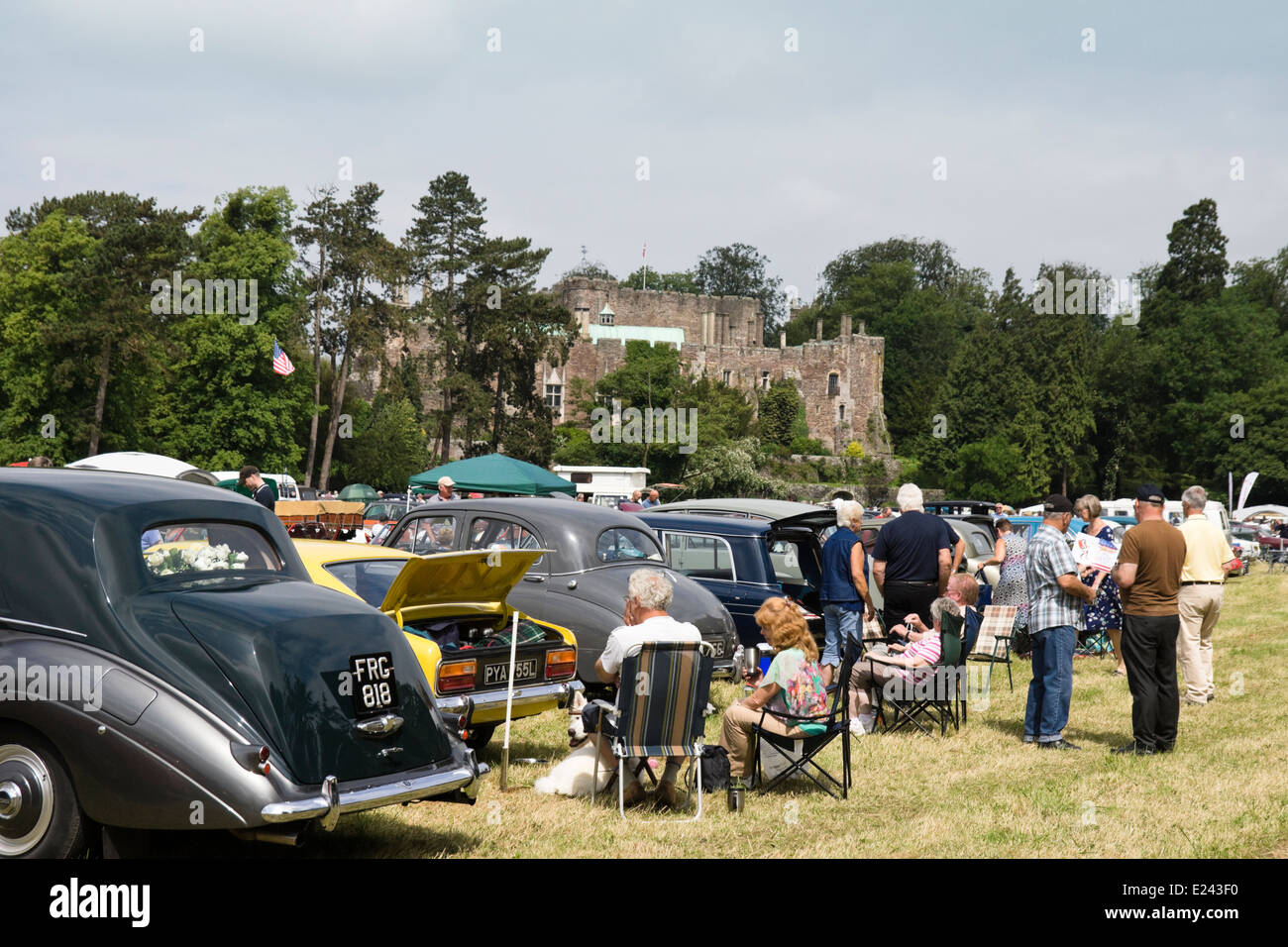The 2014 Classic car show on the Meadow at Berkeley Castle Berkeley