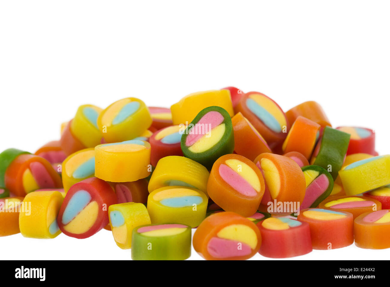 Jelly candies on white background Stock Photo - Alamy
