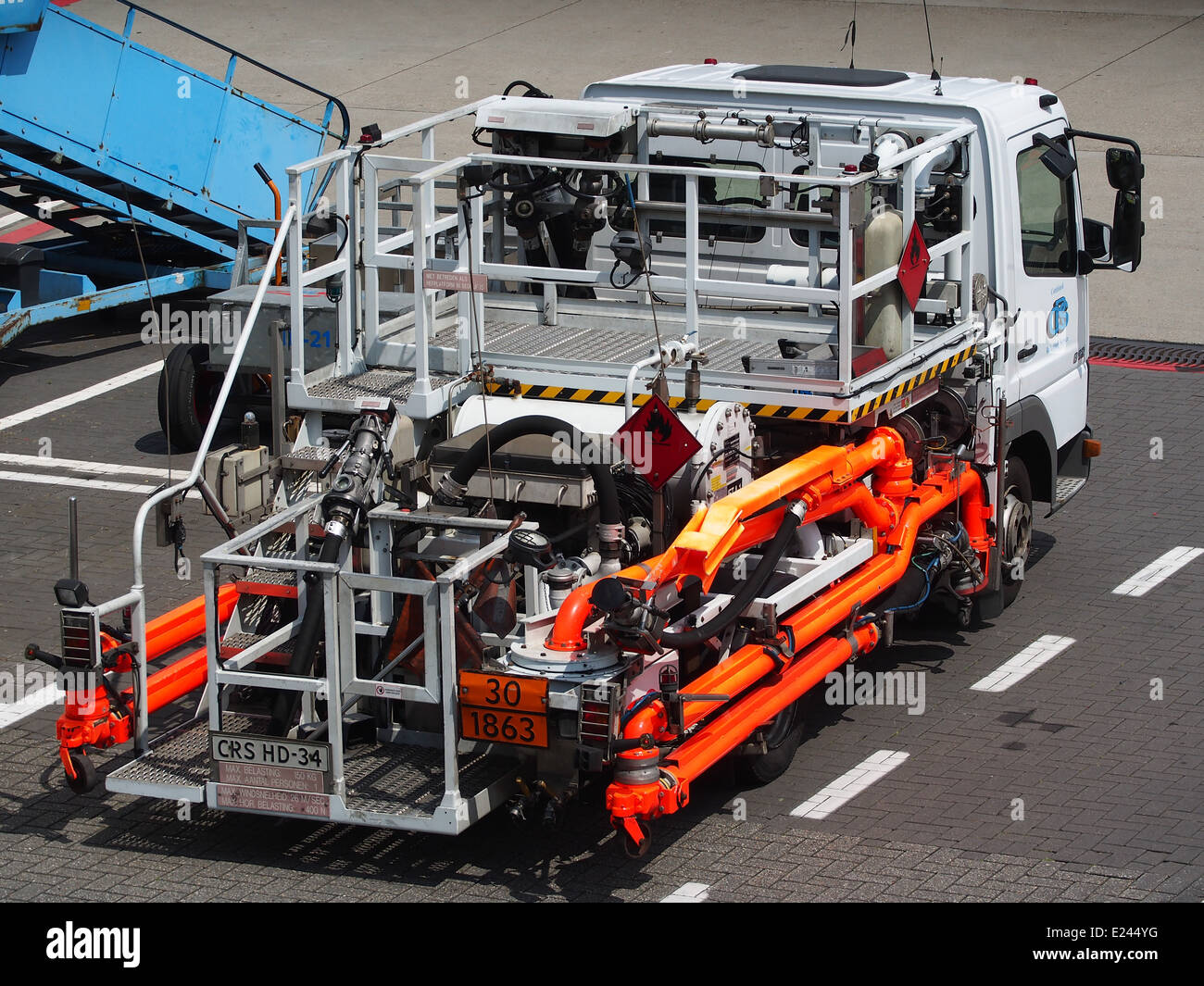 Fuel pump vehicle at Schiphol (AMS - EHAM), The Netherlands, 18may2014 Stock Photo