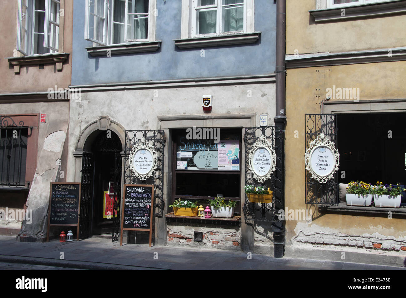 Traditional Polish Restaurant in Warsaw Old Town Stock Photo