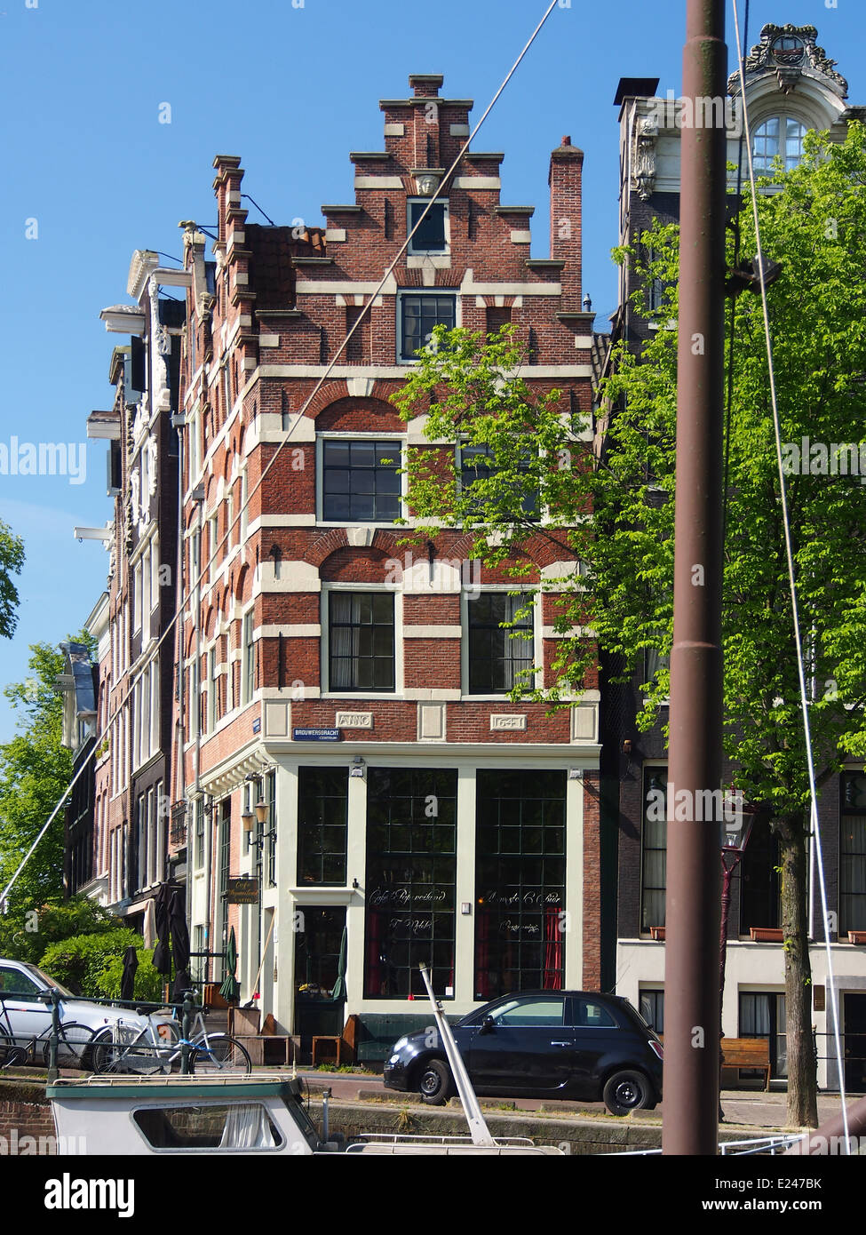 Korte Prinsengracht hoek Brouwersgracht, Huis Anno 1641 Stock Photo