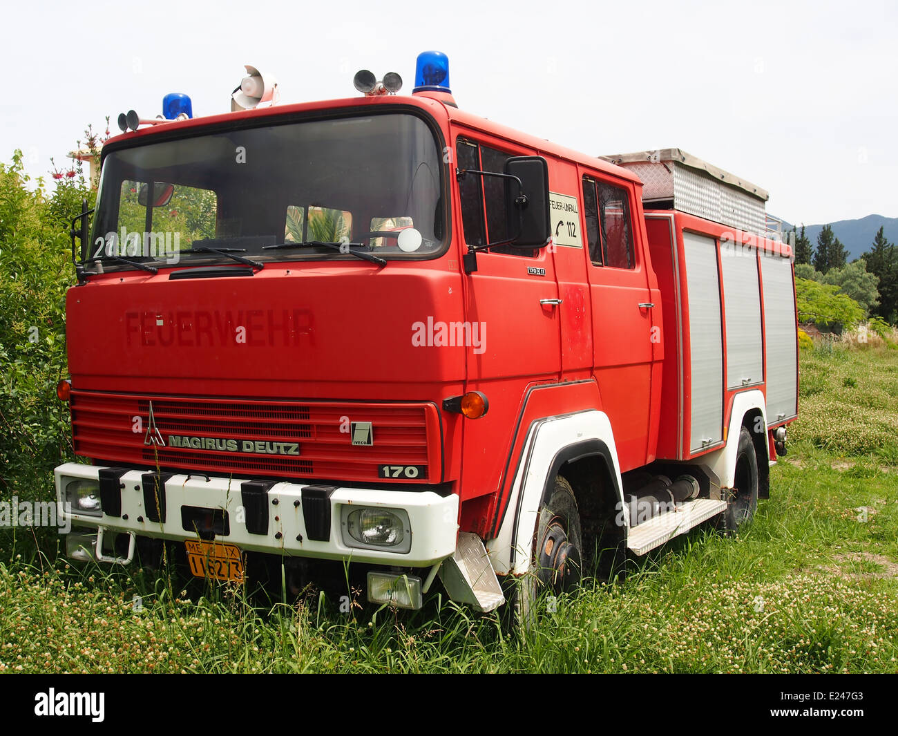 Magirus Deutz 170 fire engine dumped in Vasiliki, Greece Stock Photo - Alamy