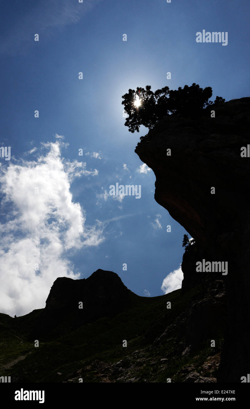 Dramatic limestone rock scenery in the Chartreuse range near Grenoble, France Stock Photo