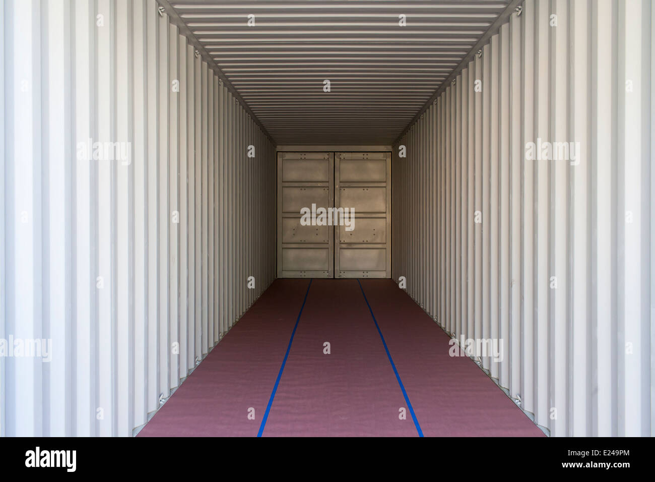 A Symmetrical Image Of The Interior Of A Standard Cargo