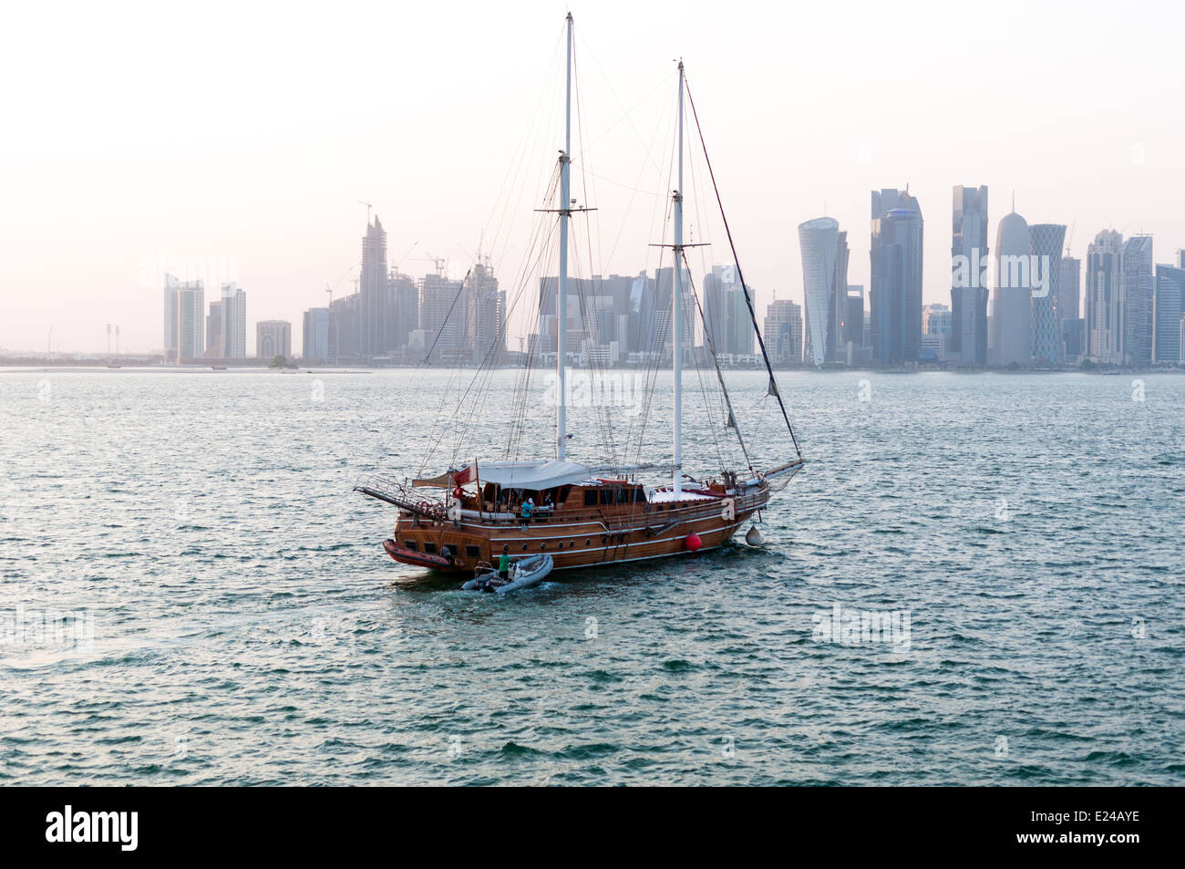 Skyline of Doha, west bay, Doha, Qatar Stock Photo