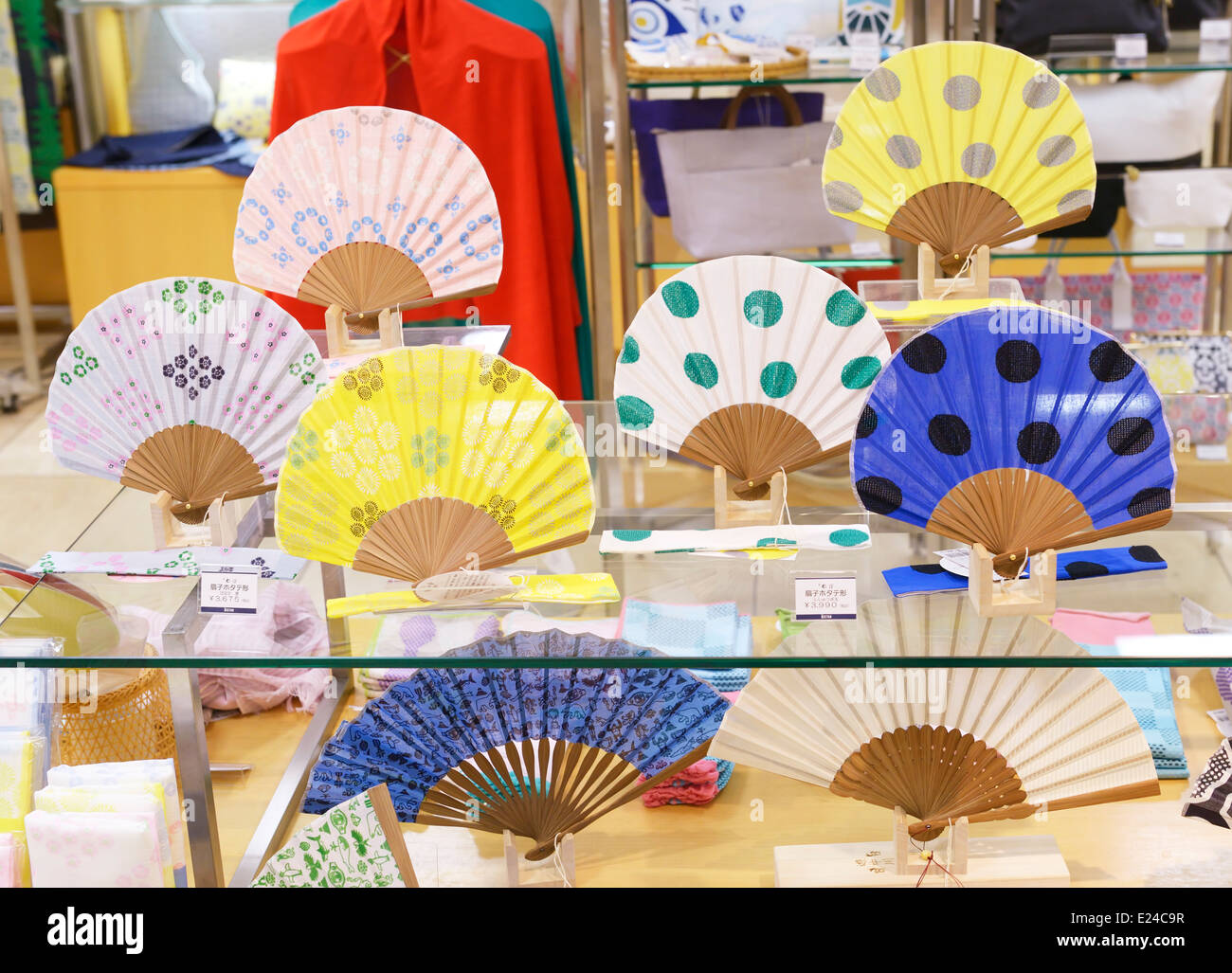 Japanese fans in a kimono store. Tokyo, Japan Stock Photo Alamy