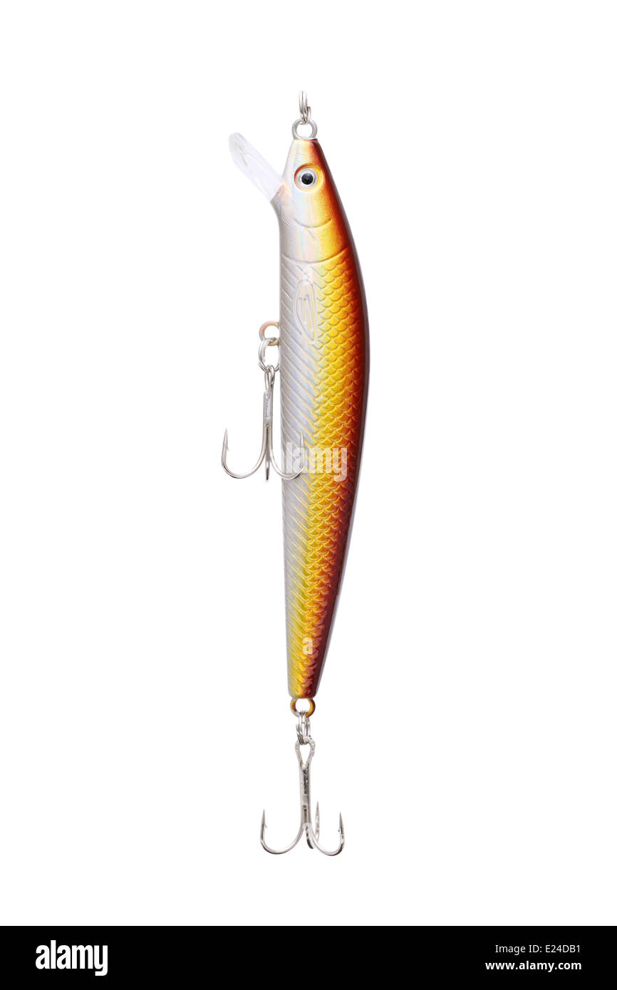 plastic fishing lure isolated on white background Stock Photo
