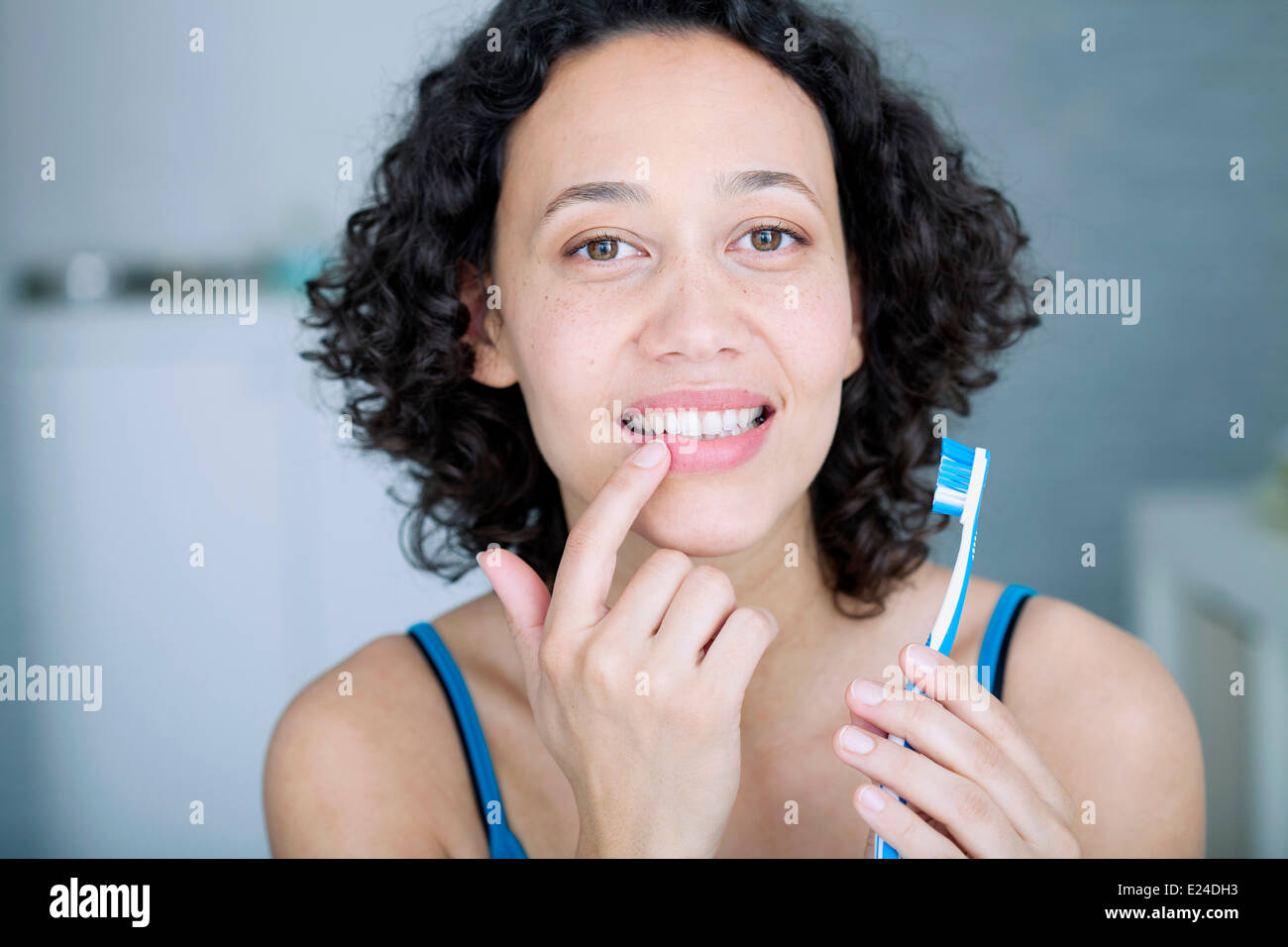 Dental hygiene, woman Stock Photo