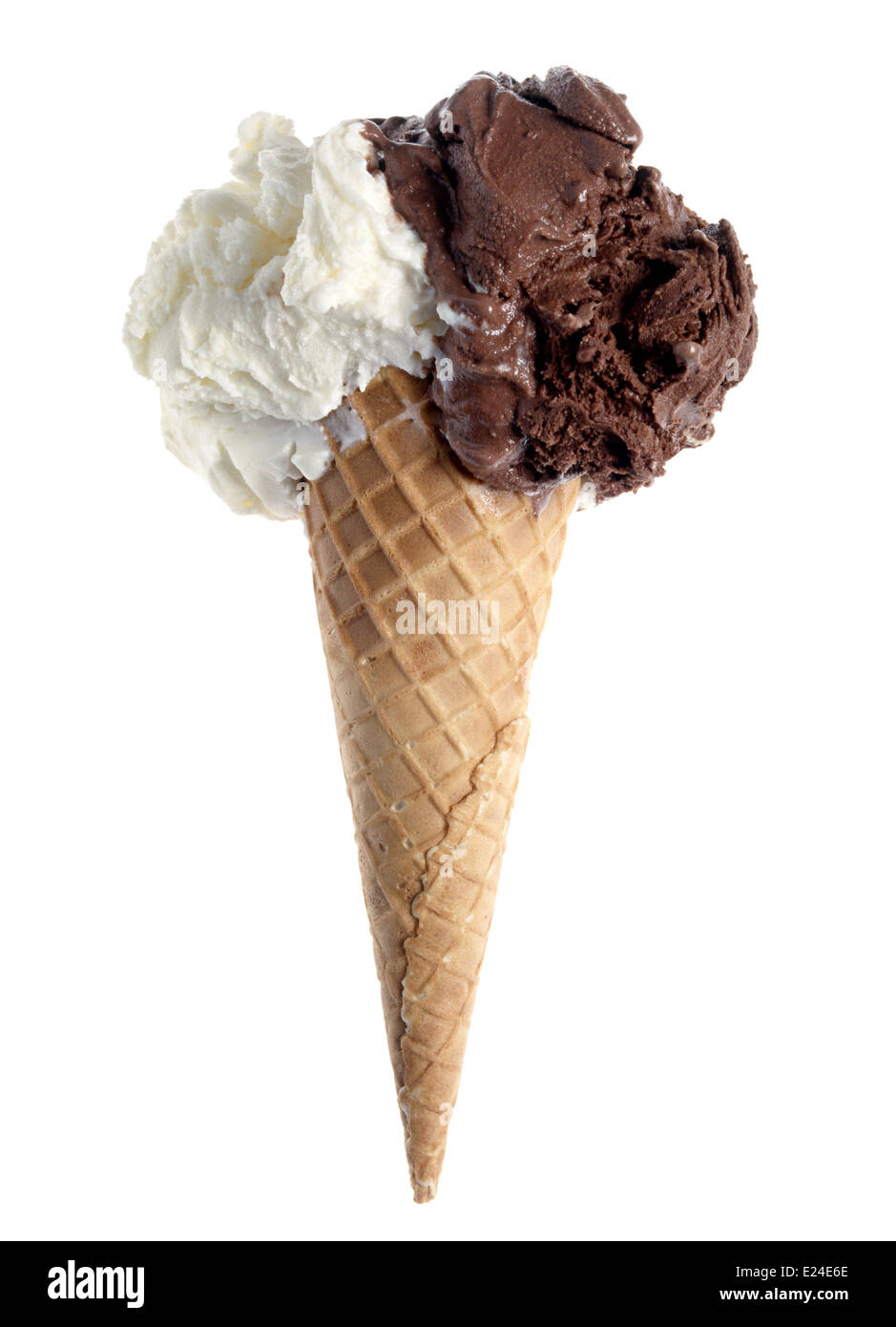 How much ice cream is in a double-scoop cone compared to a single