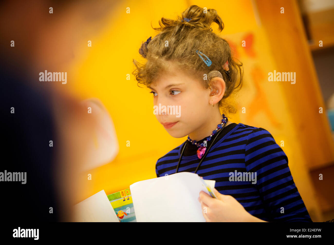 Hearingimpaired child Stock Photo Alamy