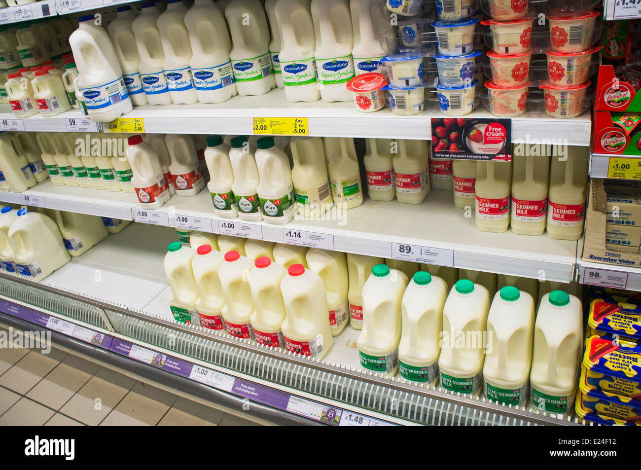 TESCO Extra Shop Shopping Milk Shelf Haywards Heath Sussex Great 