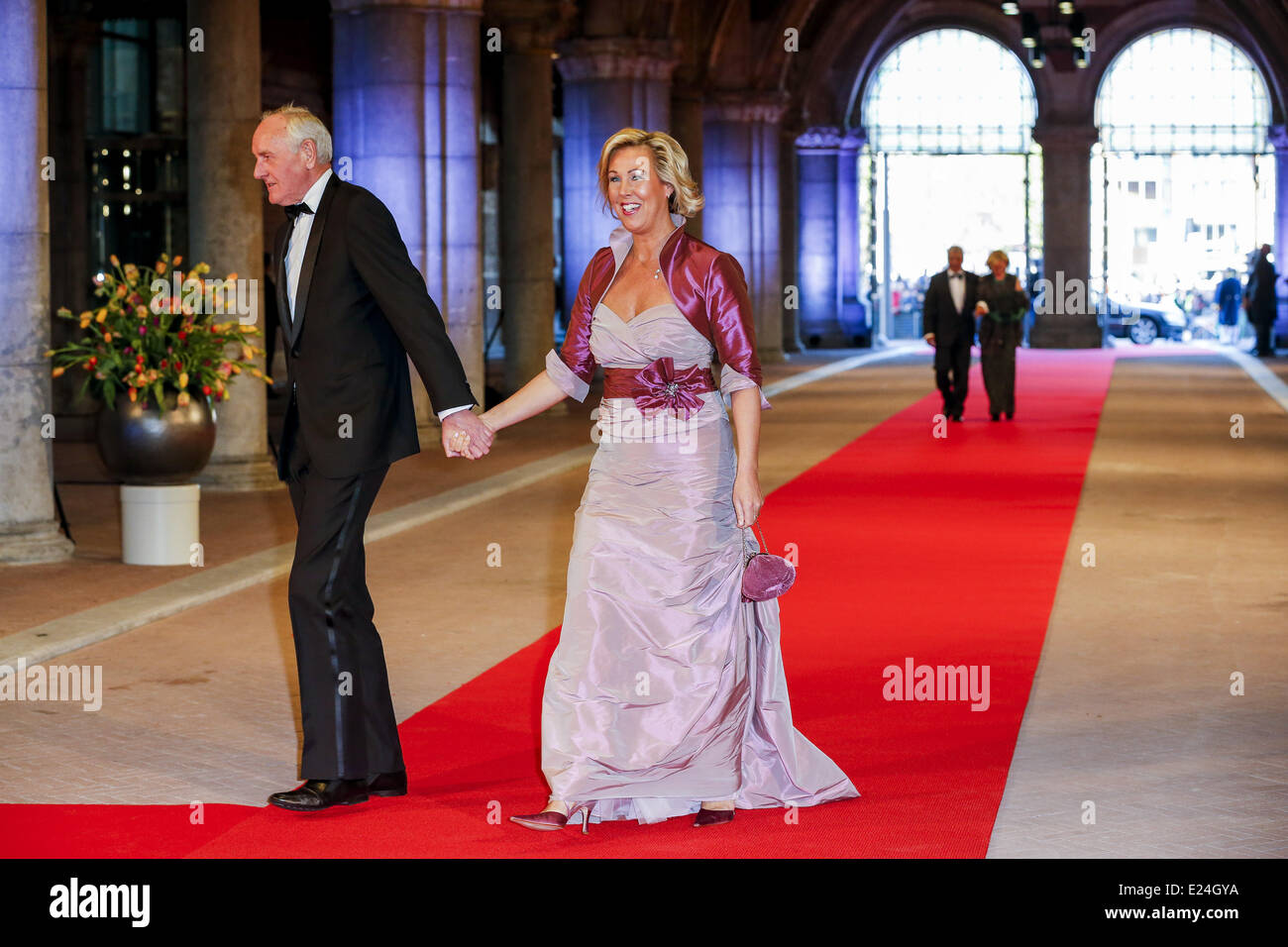 Johan Remkes and wife Nicolette Pinkster at a Gala dinner ahead of abdication of Queen Beatrix of The Netherlands. Amsterdam, Netherlands - 29.04.2013  Where: Amsterdam, The Netherlands When: 29 Apr 2013 Stock Photo