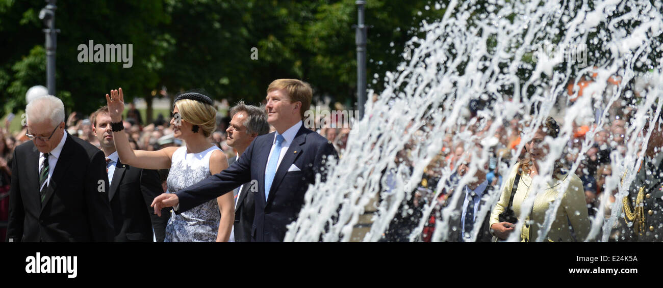 Queen Maxima and King Willem-Alexander of The Netherlands during their ...
