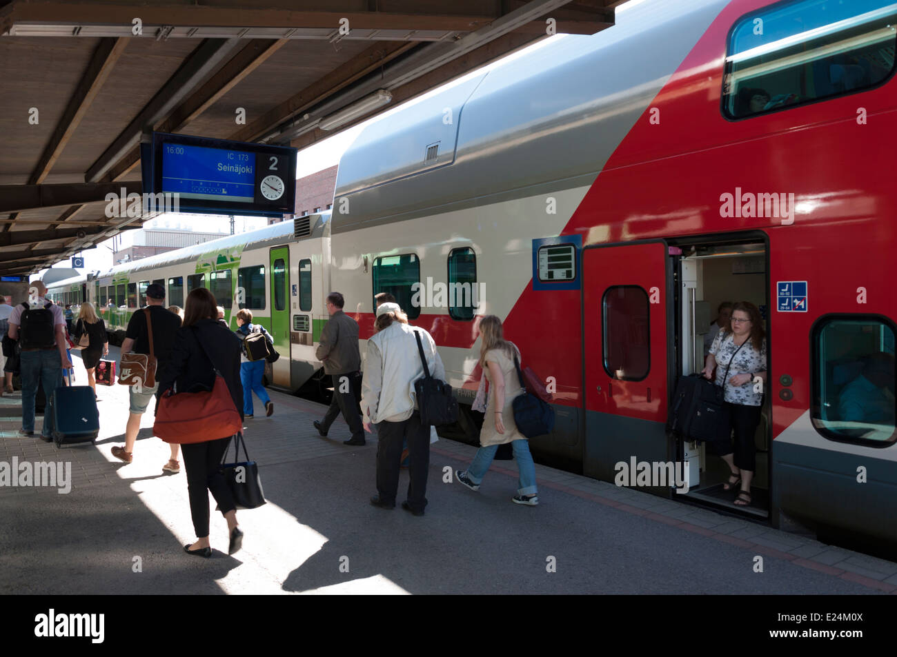 Finnish Intercity train in Finland Stock Photo Alamy