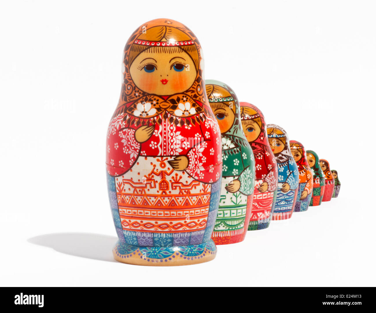 Traditional Russian matryoska dolls Stock Photo