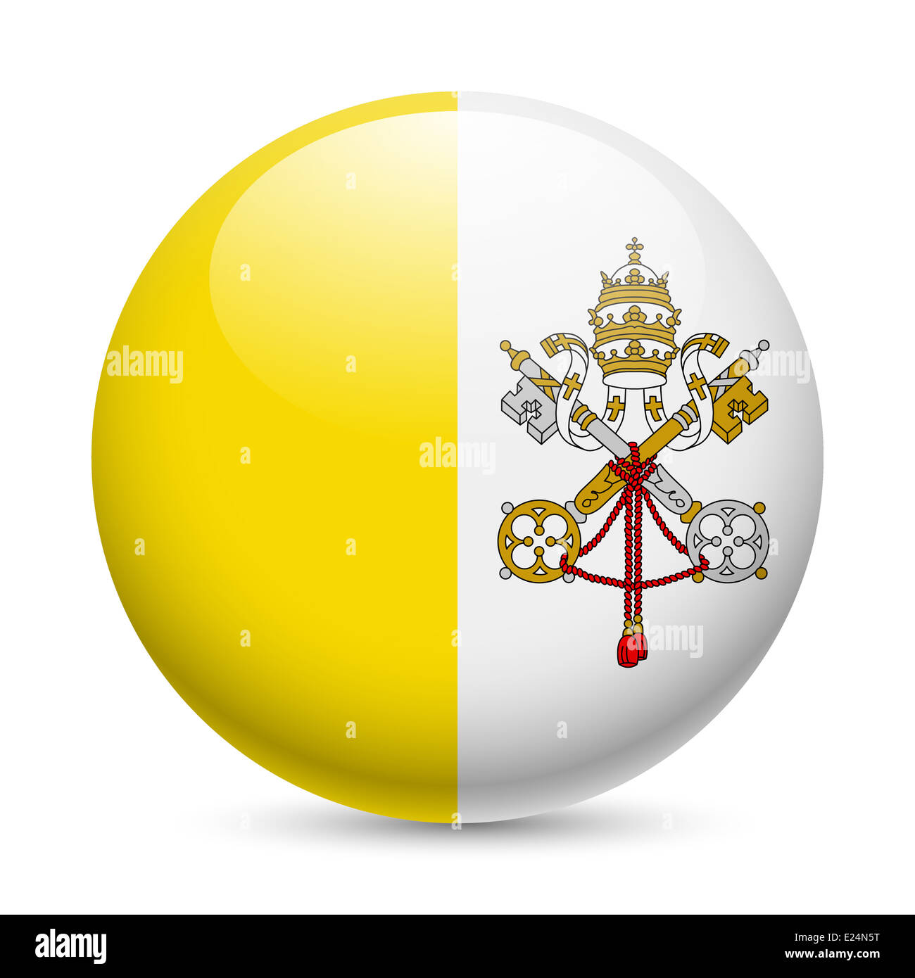 Vatican city glossy flag hi-res stock photography and images - Alamy