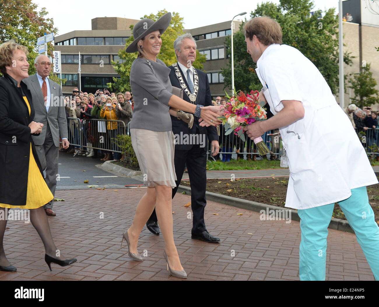 Queen Maxima of the Netherlands at the opening of the new Isala