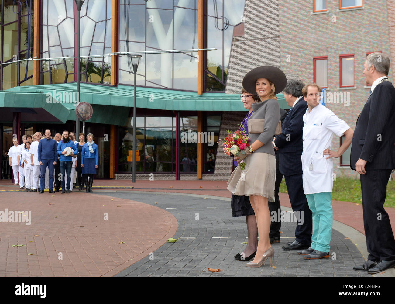 Queen Maxima of the Netherlands at the opening of the new Isala