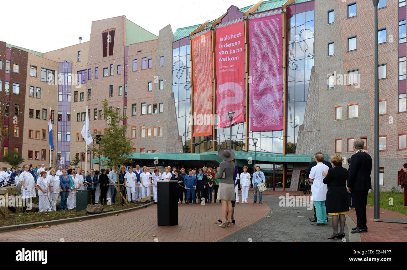 Queen Maxima of the Netherlands at the opening of the new Isala