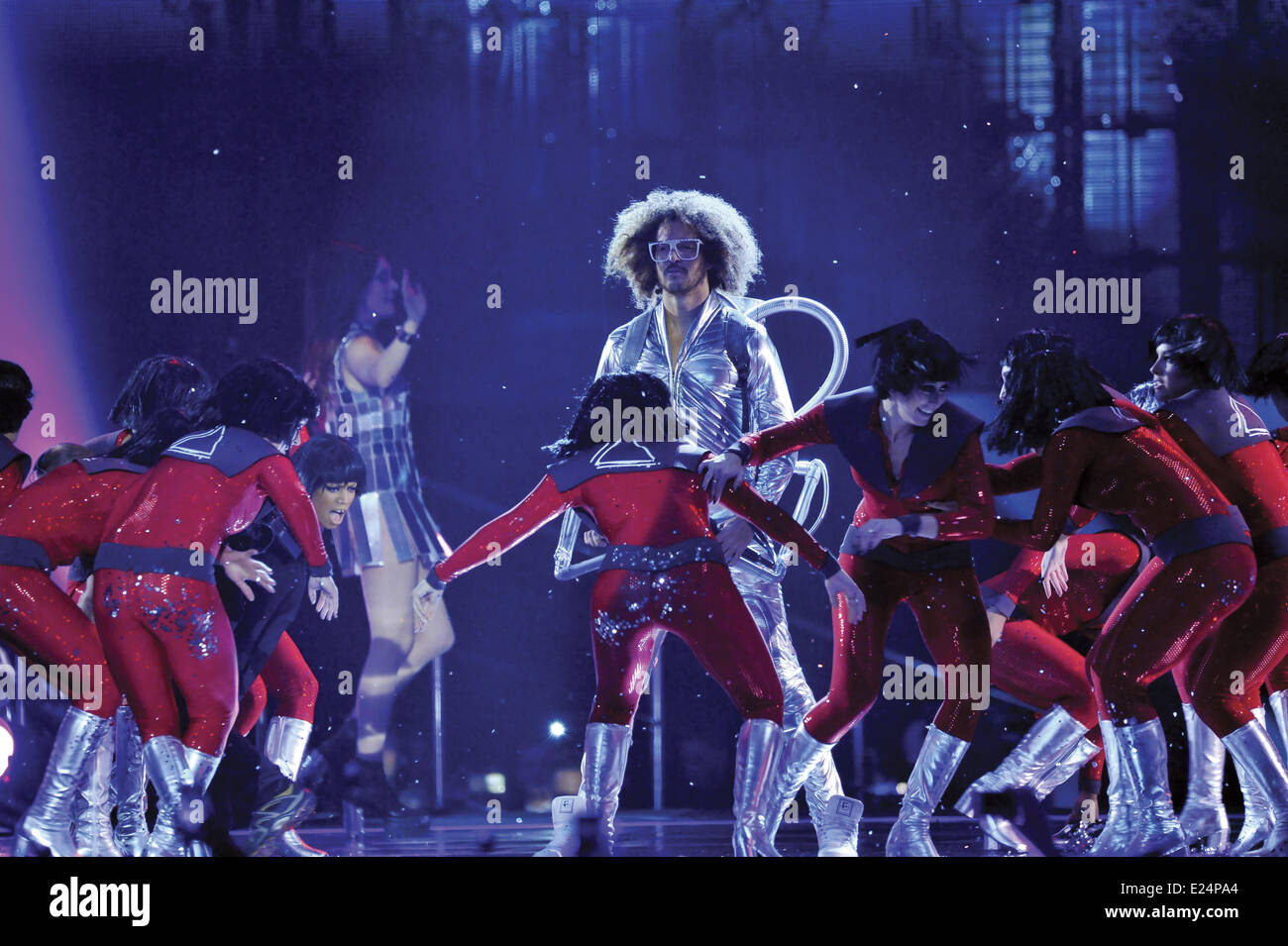 Redfoo performing on stage during the MTV EMA's 2013 at the Ziggo Dome ...