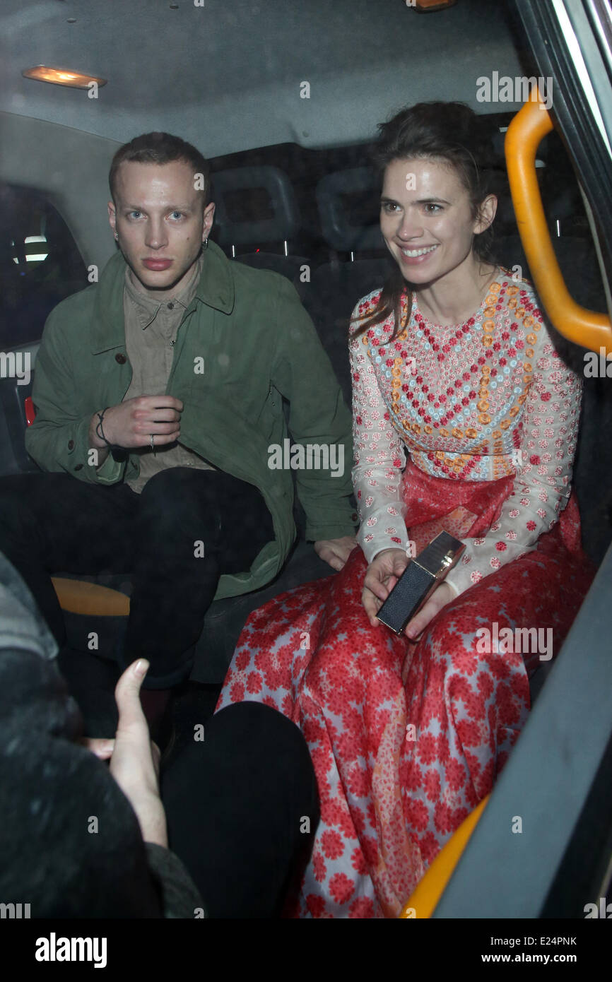Hayley Atwell arriving for British Fashion Awards 2013 aftershow party