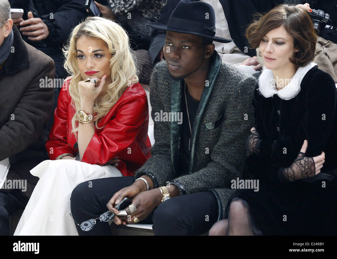Paris Fashion Week Haute Couture Spring 2013 - Chanel - Front Row  Featuring: Rita Ora,Theophilus London,Anna Mouglalis Where: Paris, France When: 22 Jan 2013 Stock Photo